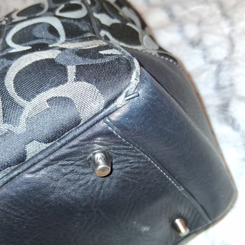Coach Black and Gray 06' Baby Bag with Signature Monogram - Picture 8 of 16